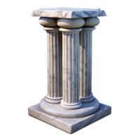 magnificent vintage Historical Building Column Transparent Background Front View premium png