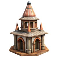stunning creative Historical Building Tower with Pointed Roof png