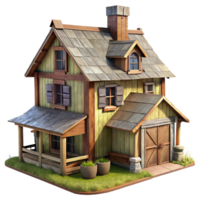 stunning classic Historical Farm House Rustic Charm Transparent Background high resolution png
