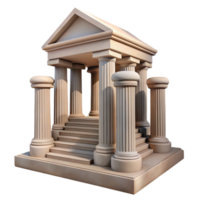 impressive rustic Historic Courthouse Columns and Steps Isolated professional png