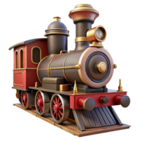 wonderful creative Historic Train Steam Engine Front View Isolated on Transparent Background high resolution png