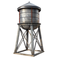 beautiful artistic Historic Water Tower Metal Texture Transparent Background professional png