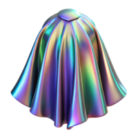 magnificent modern Holographic Cape Dramatic Drape Transparent Background professional png
