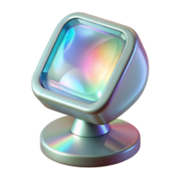 impressive rustic Holographic Display Close Up View Isolated on Transparent Background original png