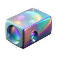 extraordinary abstract Holographic Projection Side View Transparent Element premium png