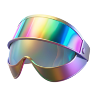 stunning artistic Holographic Visor Reflective Surface Transparent Background genuine png