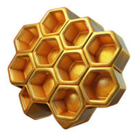impressive classic Honeycomb Close Up Transparent Background Golden Color authentic png