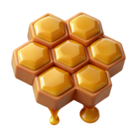 vibrant abstract Honeycomb with Dripping Honey Transparent Background png