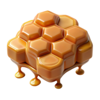 serene abstract Honeycomb with Dripping Honey Transparent Background high resolution png