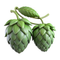 serene modern Hops Cones on Vine Isolated Element exclusive png
