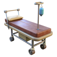impressive abstract Hospital Gurney with Wheels and Iv Pole Cutout professional png