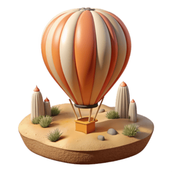 impressionante clássico quente ar balão sobre vinhas transparente fundo Alto qualidade png