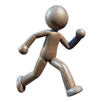 dramatic abstract Human Figure Stickman Pose Running Transparent Background authentic png