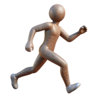 beautiful abstract Human Silhouette Running Side View Isolated high quality png