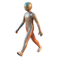 magnificent minimalist Human Silhouette Walking Forward Transparent Background high resolution png