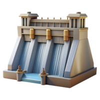 wonderful classic Hydroelectric Dam Front View Cutout authentic png