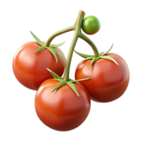 serene vintage Hydroponic Cherry Tomatoes on the Vine Transparent Background png