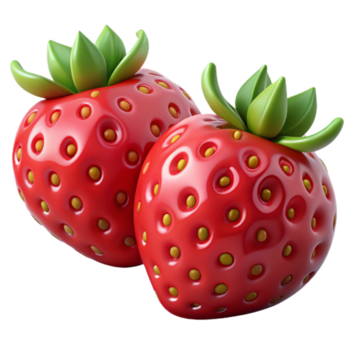 deslumbrante rústico hidropônico morangos maduro vermelho transparente fundo profissional png