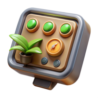 serene traditional Hydroponic System Control Panel Cutout Digital Display genuine png