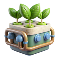 serene rustic Hydroponic System Nft Channels Transparent Background premium png