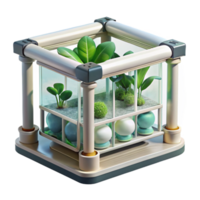serene modern Hydroponic System Nft Channels Transparent Background high resolution png