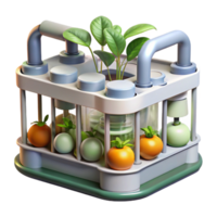 serene artistic Hydroponic System Transparent Background Detailed View high resolution png