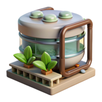 serene abstract Hydroponic System Water Reservoir Close Up Cutout authentic png