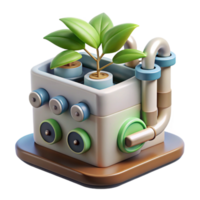 impressive artistic Hydroponic System with Automatic Controls Cutout Element authentic png