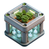magnificent classic Hydroponic System with Led Lighting Top View Transparent Background premium png