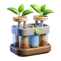 beautiful minimalist Hydroponic System with Nutrient Solution Top View Cutout detailed png