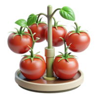 beautiful artistic Hydroponic Tomatoes Growing Vertically Cutout original png
