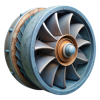 elegant artistic Hydropower Generator Turbine Close Up Transparent Background high resolution png