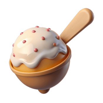 deslumbrante moderno gelo creme colher baunilha feijão transparente fundo profissional png