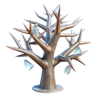 extraordinary rustic Ice Storm Damaged Tree Broken Transparent Background Isolated authentic png