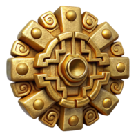 wonderful vintage Inca Gold Artifact Intricate Design Cutout Element authentic png