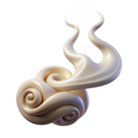 serene creative Incense Smoke Swirls Abstract on Transparent Background professional png