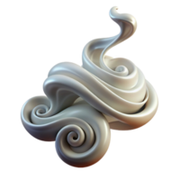 dramatic abstract Incense Smoke Swirls Abstract on Transparent Background premium png