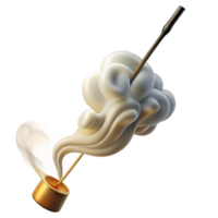 beautiful abstract Incense Smoke Wispy Texture on Transparent Background original png