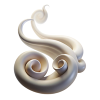 wonderful modern Incense Smoke Swirls Abstract on Transparent Background high quality png
