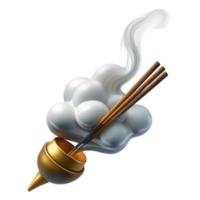 dramatic creative Incense Smoke Wispy Texture on Transparent Background original png
