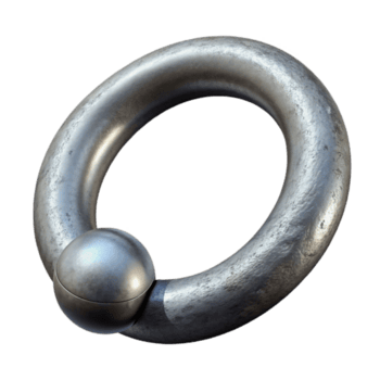 sereno artístico industrial piercing nariz anel isolado frente Visão autêntico png