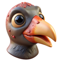 serene contemporary Injured Bird Beak Close Up Transparent Background original png