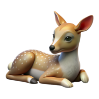 dramatic abstract Injured Fawn Lying Down Transparent Element high quality png
