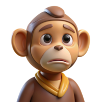 wonderful abstract Injured Monkey Face Sad Expression Transparent high resolution png