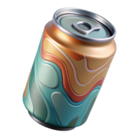 wonderful abstract Innovative Beverage Can Design with Gradient Colors Isolated professional png