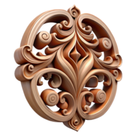 impressive abstract Intricate Wood Scrollwork Design Cutout png