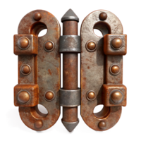 serene abstract Iron Gate Hinge with Rust Effect genuine png