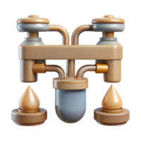 extraordinary classic Irrigation System with Drip Lines Top View Isolated Element high quality png