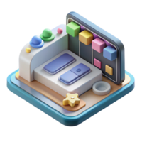 serene creative Isometric Ar Application Interface Isolated original png