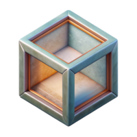 magnificent contemporary Isometric Ar Cube with Shadow Detail Transparent high quality png